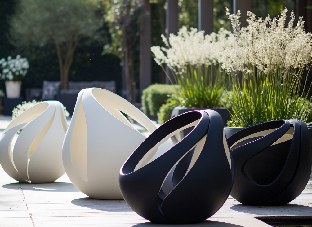 ABSTRACT designer pots unique designs for Outdoor