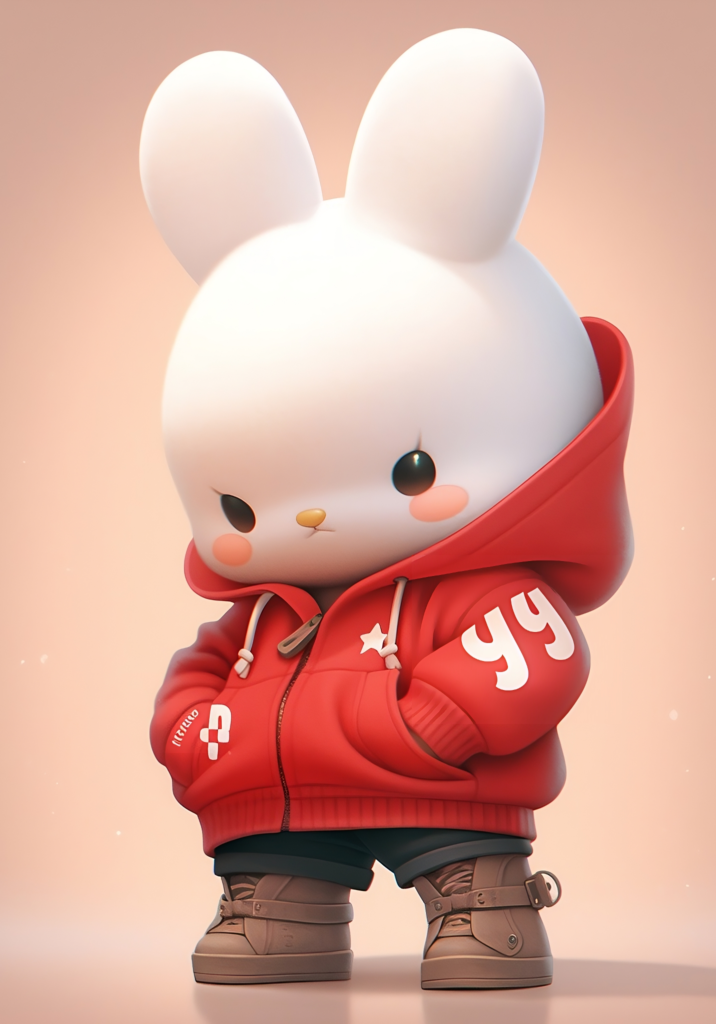 a cartoon character wearing a red jacket